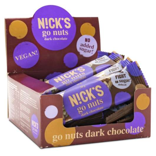 Nicks Go Nuts 12-pack Dark Chocolate