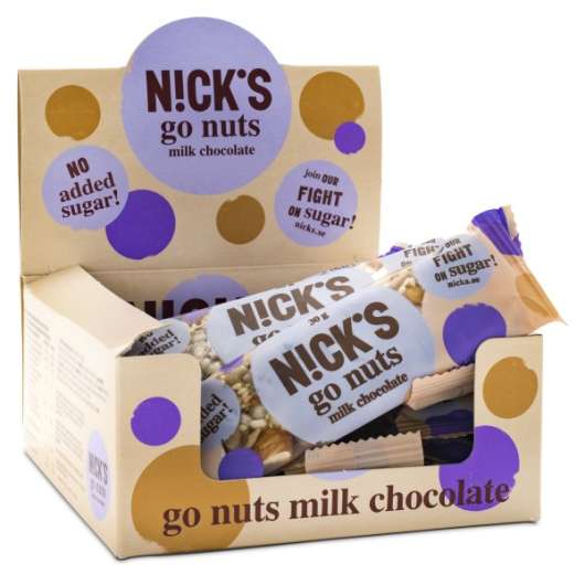 Nicks Go Nuts 12-pack Milk Chocolate