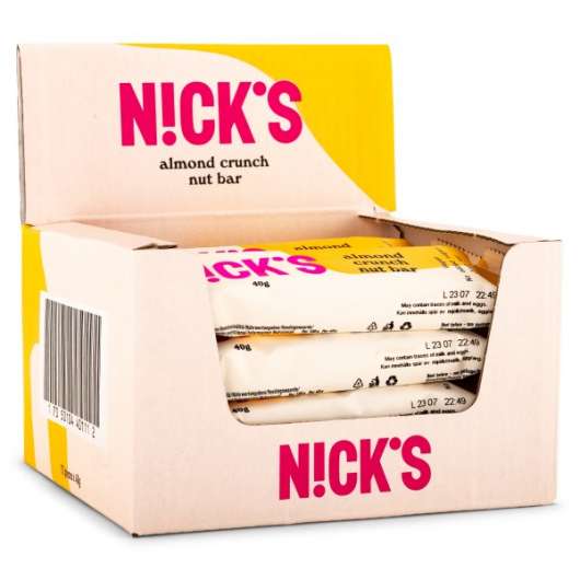 Nicks Nut Bar Almond Crunch 12-pack