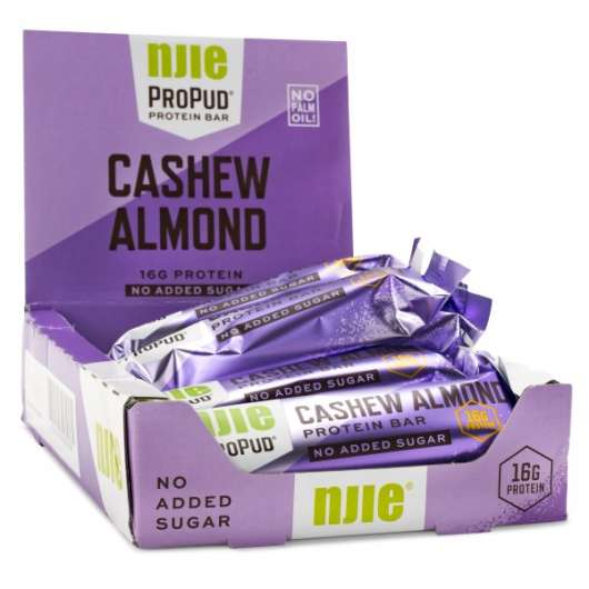 Njie ProPud Protein Bar Cashew Almond 12-pack