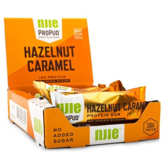 Njie ProPud Protein Bar Hazelnut Caramel 12-pack