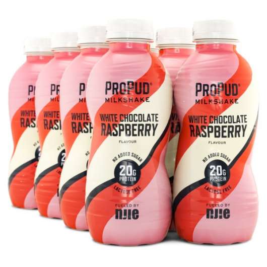 Njie ProPud Protein Milkshake White Chocolate Rasberry 8-pack