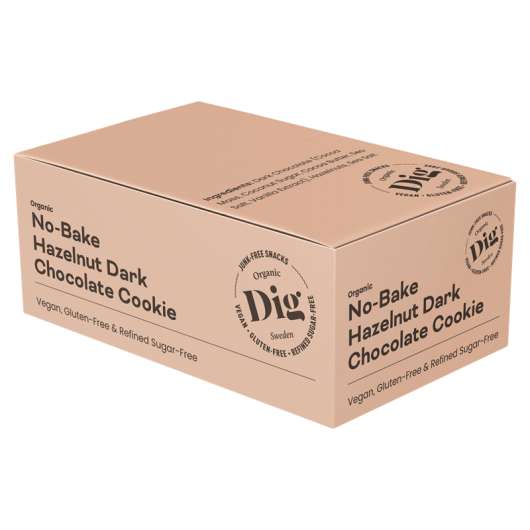 No-Bake Hazelnut Dark Chocolate Cookie - Box 12 st