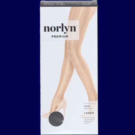 Norlyn 2 x Strumpbyxa Premium Shine Stl 44/48 Svart