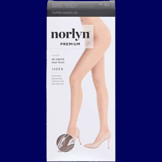 Norlyn Premium Super Sheer Tights Black Stl 36-40 5-pack