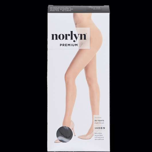 Norlyn Premium Super Sheer Tights Black Stl 44-48 5-pack