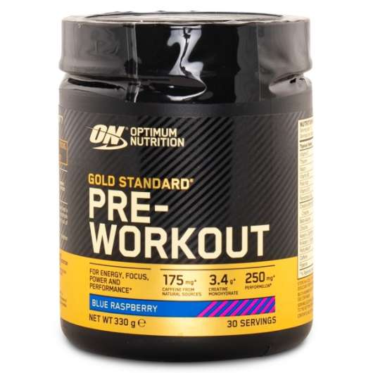 Optimum Nutrition Gold Standard Pre-Workout, Blue raspberry, 330 g