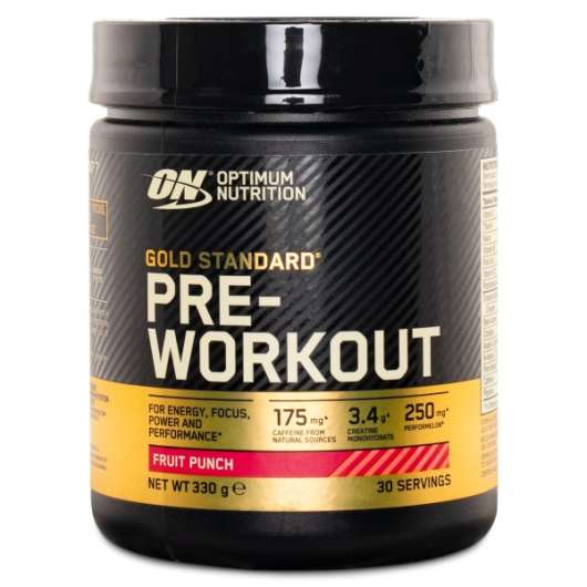 Optimum Nutrition Gold Standard Pre-Workout, Fruit punch, 330 g