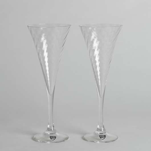 Orrefors - Champagneglas "Helena" Gunnar Cyrén 2 st