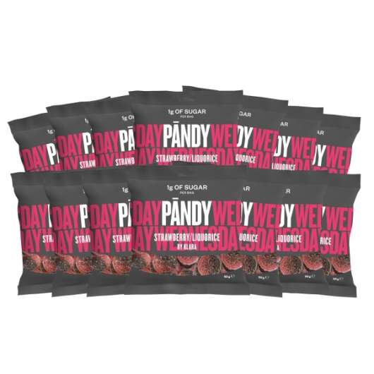 Pändy Candy, Strawberry/Liquorice, 14-pack