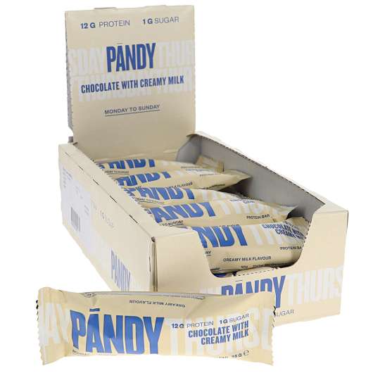 Pändy Proteinbar Chocolate & Milk 18-pack