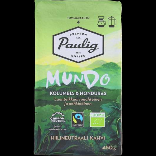 Paulig Mundo Columbia Honduras Kaffe Malet