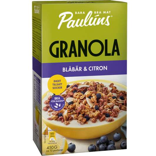 Paulúns Granola Blåbär & Citron