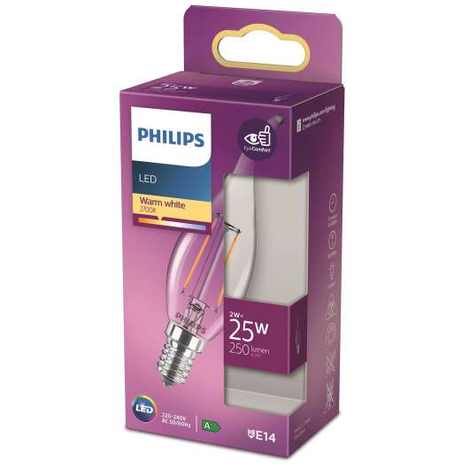 Philips LED Classic 25w kron bt klar