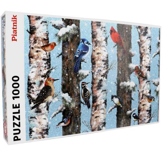 Pussel 1000 bitar Vinterfåglar - 38% rabatt