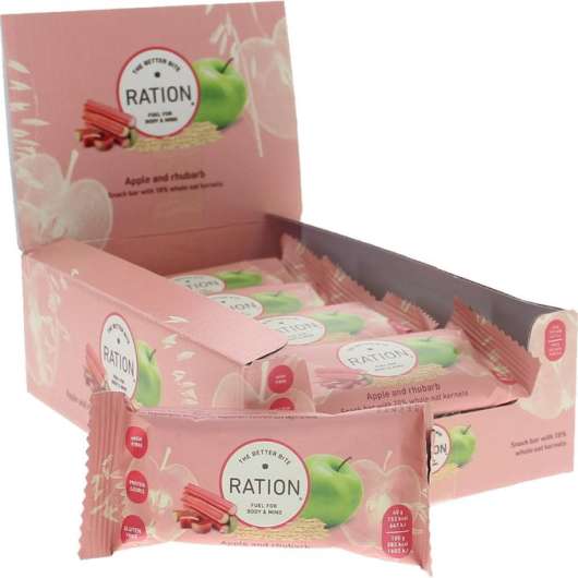 Ration Bars Äpple Rabarber 12-pack