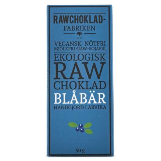 Rawchokladfabriken Rawchoklad EKO 50 g Blåbär