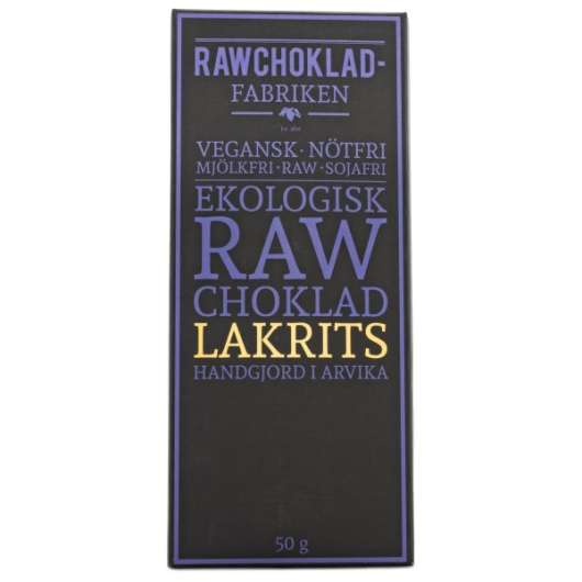 Rawchokladfabriken Rawchoklad EKO 50 g Lakrits