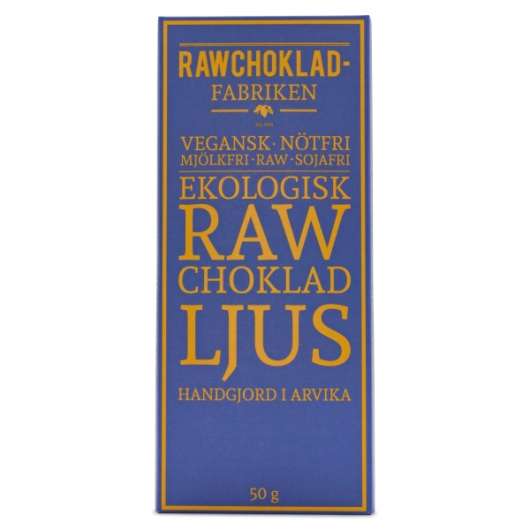 Rawchokladfabriken Rawchoklad EKO 50 g Ljus