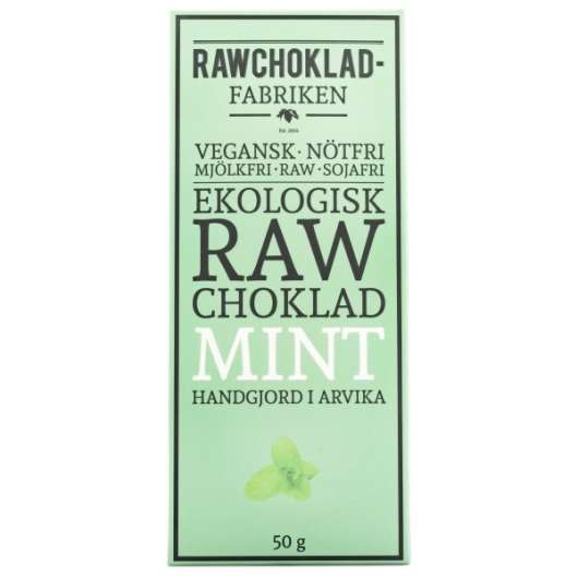 Rawchokladfabriken Rawchoklad EKO 50 g Mint
