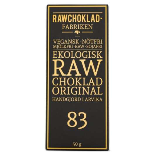 Rawchokladfabriken Rawchoklad EKO 50 g Orginal 83%