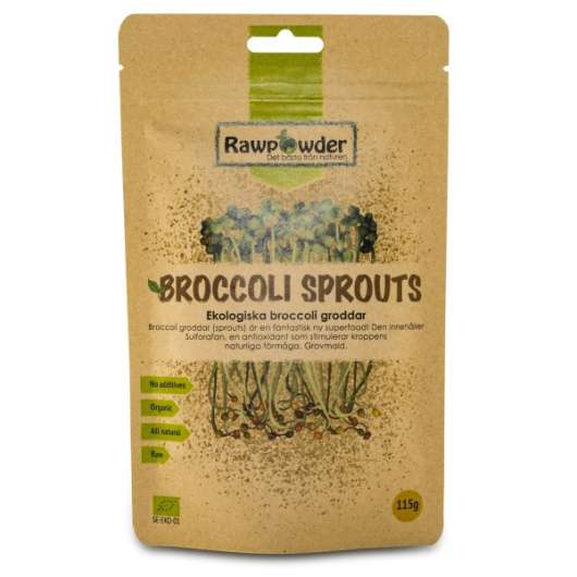 RawPowder Broccoligroddar, 115 g