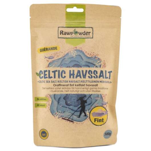 RawPowder Celtic Havssalt Fint, 500 g