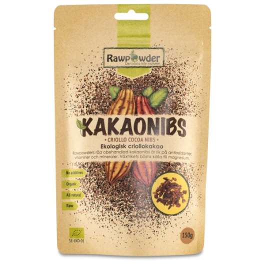 RawPowder Kakaonibs Criollo, 150 g