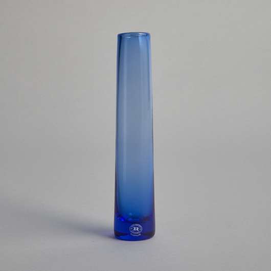 Reijmyre Glasbruk - Avlång blå vas
