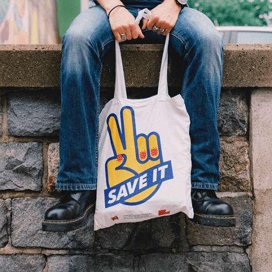 Reused Remade Matsmart Tote bag - Save it - 0% rabatt