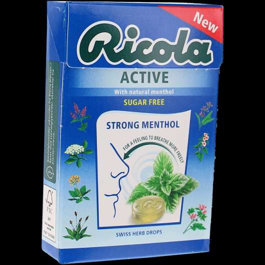 Ricola 2 x Active Strong Menthol Pastiller