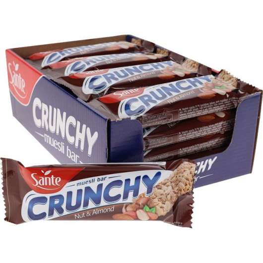 Sante Crunchy Bar Choklad & Mandel 25-pack