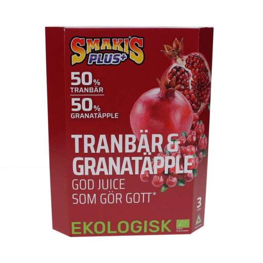 Smakis Plus Smakis Granatäpple/Tranbär 3L