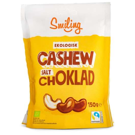 Smiling Cashew Fairtrade EKO, Salt Choklad, 150 g