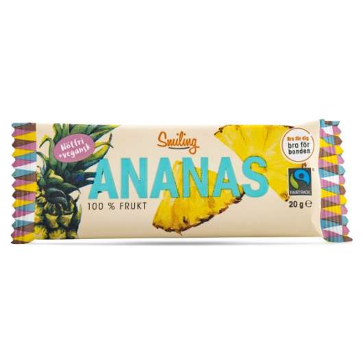 Smiling Fruktbar Fairtrade - Kort datum Ananas 20 g