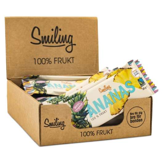 Smiling Fruktbar Fairtrade - Kort datum Ananas 20-pack