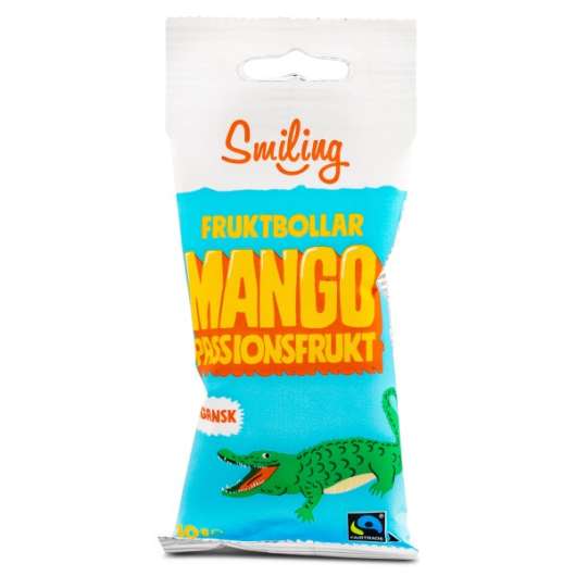 Smiling Fruktbollar Mango/Passion Fairtrade - Kort datum , 40 g