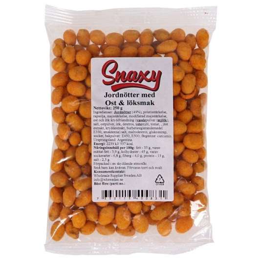 Snaxy 2 x Crispy Coated Peanuts Ost & Lök