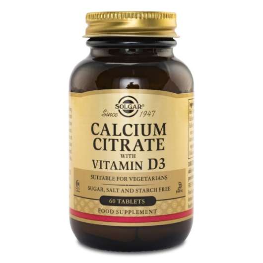Solgar Kalciumcitrat med Vitamin D3