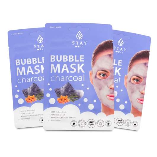 StayWell Deep Cleansing Bubble Mask 3-pack Charcoal
