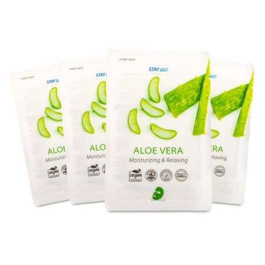 StayWell Vegan Sheet Mask 4 -pack Aloe