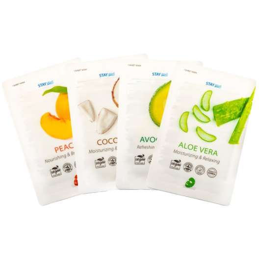 StayWell Vegan Sheet Mask Mixpack 4 st Paket