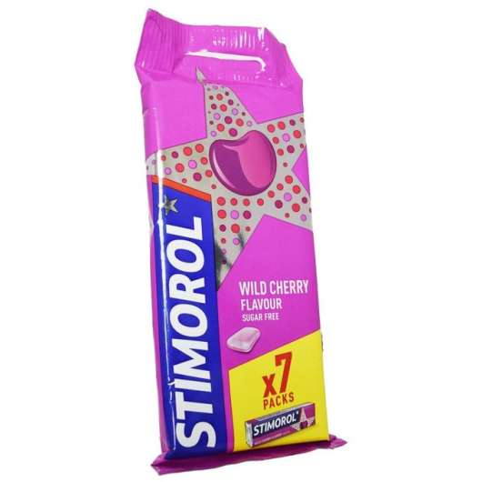 Stimorol 2 x Sockerfria Tuggummin Wild Cherry 7-pack