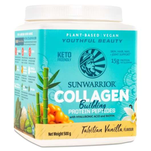 Sunwarrior Collagen Building Protein Peptides Vanilj 500 g