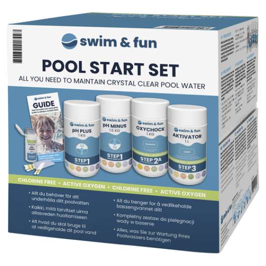 Swim & Fun Pool Start Set Chlorine Free Tilbehør Til Pools Spa