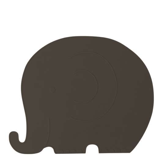 Tablett Elefant Silikon 41x33 cm  Brun