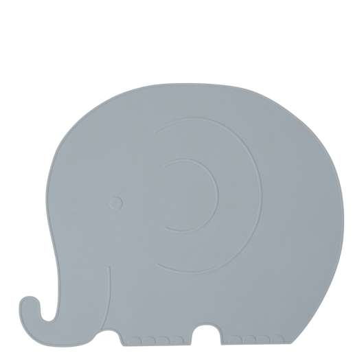 Tablett Elefant Silikon 41x33 cm  Ljusblå