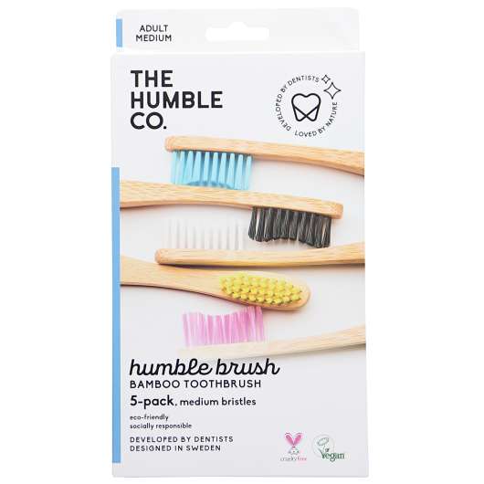 The Humble Co. Bamboo Tandborste Vuxna Medium 5-pack - 20% rabatt