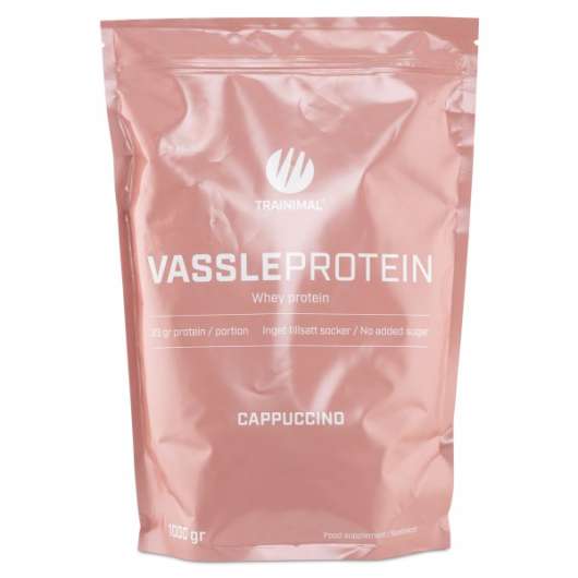 Trainimal Vassleprotein, Cappuccino, 1 kg