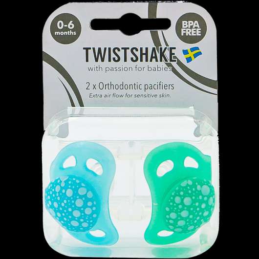 TwistShake 2 x Nappar 0-6 Månader Blå Grön 2-pack